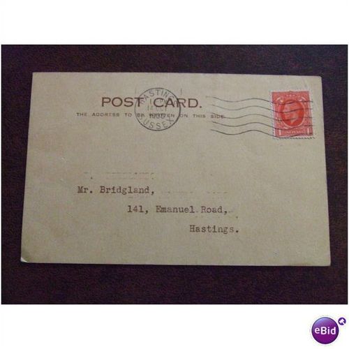 GB 1935 King George V postcard Hastings place name interest Jepson