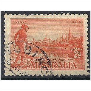 Australia 1934 SG147 2d Orange-Vermillion Fine Used ..