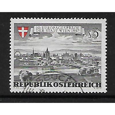 AUSTRIA 1967 EUROPEAN TALKS VIENNA 3s BLACK & RED SG 1502 FINE USED#