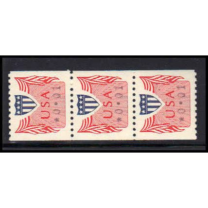 CVP31 1c Shield Very Fine MNH Dry Gum Strip of 3 PA5148