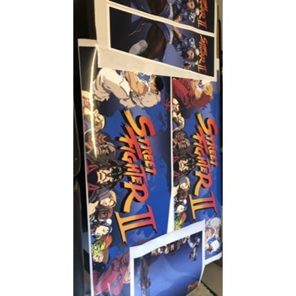 STREET FIGHTER II Pinball Decal Pinball Cabinet Graphic Art Vinyl Stick