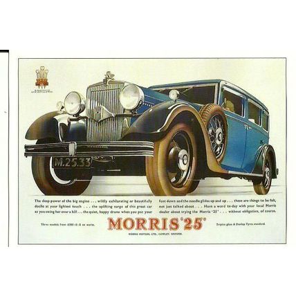 Advertising MORRIS 25 Postcard (Robert Opie (01MG01)