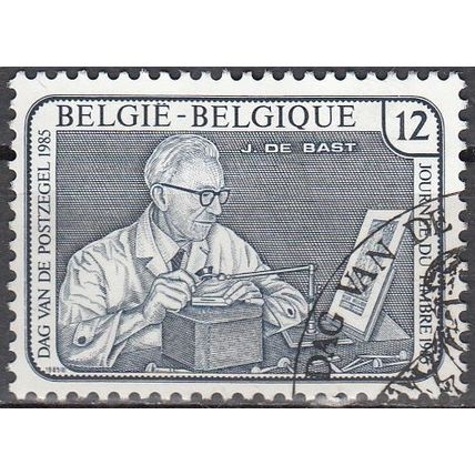 Belgique 1985 Michel 2221 O Cote (2008) 0.30 € Jean De Bast Graveur et peintre