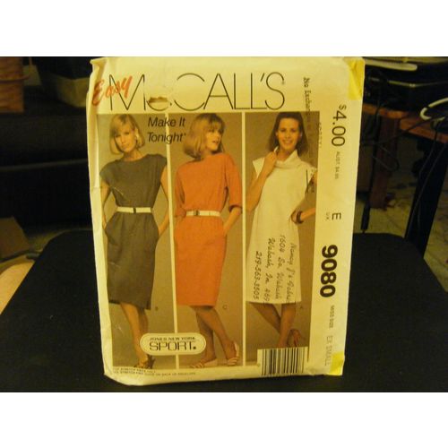 McCall's 9080 Misses Stretch Knit Dress Pattern - Size XS (6-8) Bust 30.5-31.5