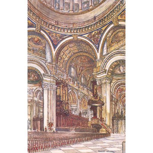 Antique British Postcard - St. Paul's Cathedral, Under The Dome, London