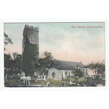 Holy Trinity Church Caister-on-Sea Postcard Norfolk Hartmann