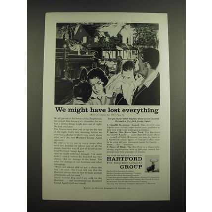 1958 Hartford Insurance Advertisement - We might have lost everything