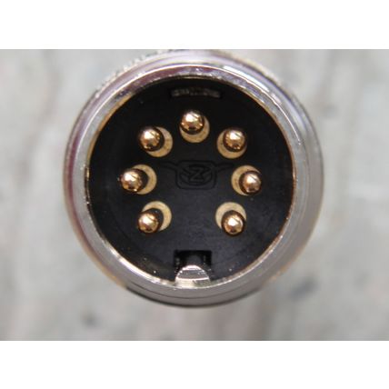 DIN Plug, 7 Pin, Locking, Metal Cased, NOS. Quality Professional. Microphone ?