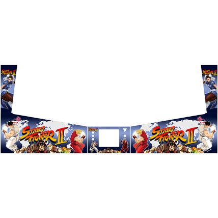 STREET FIGHTER II Pinball Decal Pinball Cabinet Graphic Art Vinyl Stick