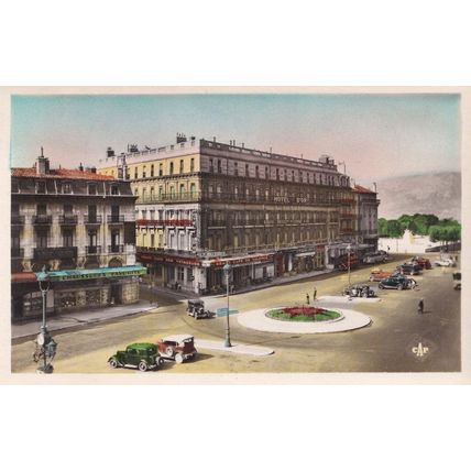 Place de la Republique Valence French Early Colour Glossy Postcard