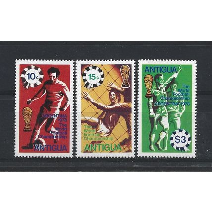 Antigua.World Cup Football Championship,Argentina set of 3.Unmounted Mint.Oct23