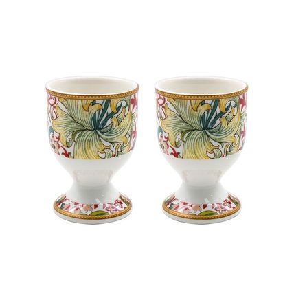Golden Lily Egg Cups Ceramic 6.5 CM Gift Christmas Kitchen Dishwasher Proof Home