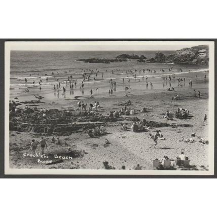 Crooklets Beach, Bude, Cornwall, c.1950s - RP Postcard