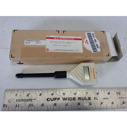 New CORNING PH-30 ,ALDRICH Z24293-4 CHECK-MITE PH SENSOR, 0 - 14 ph ,CU