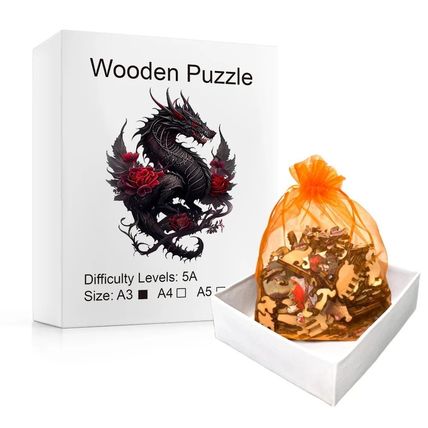 Flying Dragon Kids Adult Wooden Puzzle 28 CM*40 CM 180 PCs Animal jigsaw Puzzle