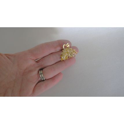 Small mini gold metal leaf hair claw clip