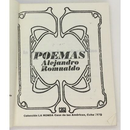 Poemas, Alejandro Romualdo