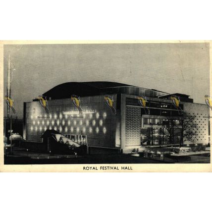 Royal Festival Hall, London, Festival Of Britain Jarrold Postcard, 1951