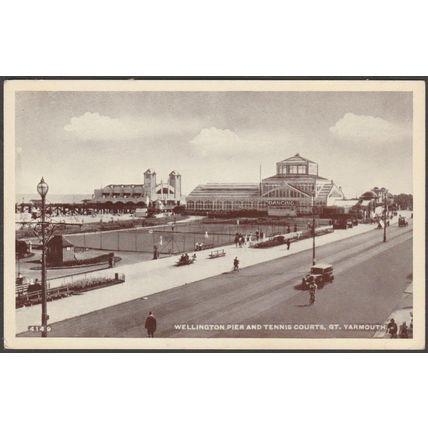 Wellington Pier and Tennis Courts, Great Yarmouth, c.1940 - Coates Postcard