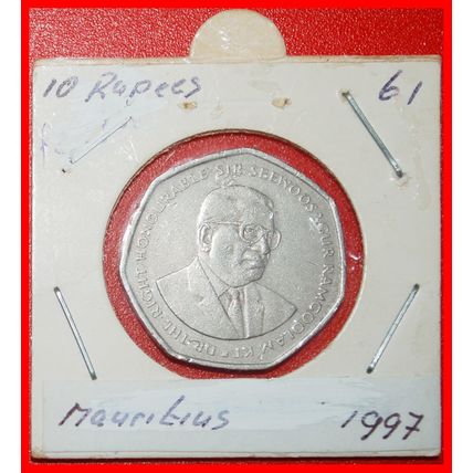 Ⰶ GREAT BRITAIN (1997-2000):MAURITIUS★10 RUPEES 1997 HOLDER★LOW START★NO RESERVE