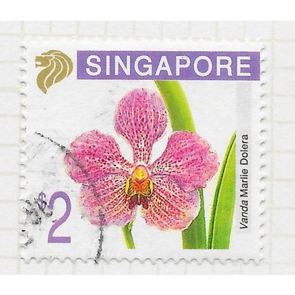 SINGAPORE 1995 STAMP EXHIBITION 95 ORCHIDS Vanda "Marlie Dolera" $2 USED
