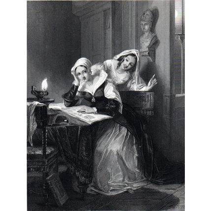 FAIR MAIDS OF EINERSLIE 1842 Henry Richard Cook - William Perring ENGRAVING