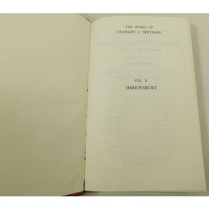 Antique Leather Bound Book Shrewsbury A Romance By S Weyman 1911 Evans Family