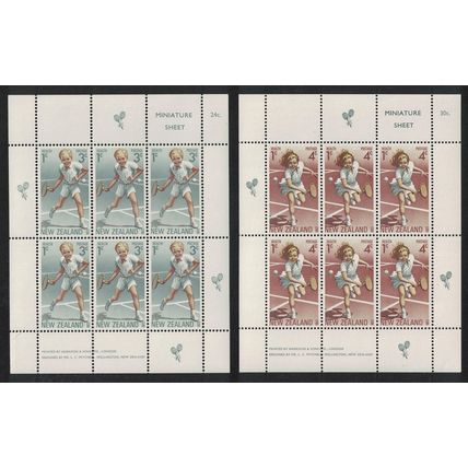 New Zealand Tennis Health Stamps MS 1972 MNH SG#MS989