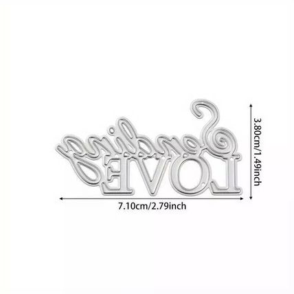 Sending Love Die. App 7x7cm. Die Cutting Cardmaking Scrapbooking Crafts