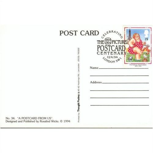 Rosalind J. Wicks postcard 1994 (No.34) "A Postcard From Us" (SHS SG 1815)