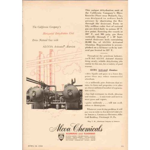 aluminum company of america 1950 horizontal dehydration vintage ad