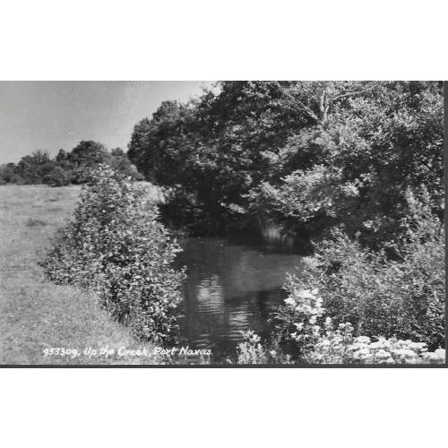Port Navas, Cornwall - Up the creek - real photo postcard by Domino c.1960s