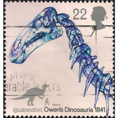 GB, DINOSAUR, Iguanadon, blue 1991, 22p