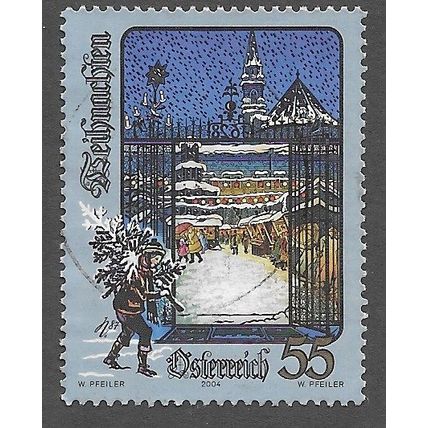 AUT 2004 55c ' CHRISTMAS' FINE USED (EBID73-204)
