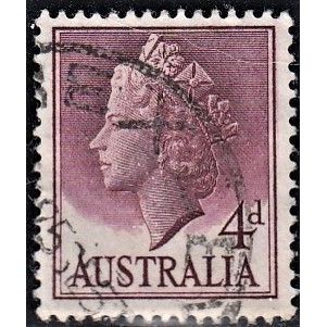 AUSTRALIA, 1957 4d QEII, SG 294 (Scott # 294), used