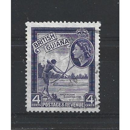 BritishGuiana.SG334 4c Amerindian Shooting Fish.Fine Used.Nov24i