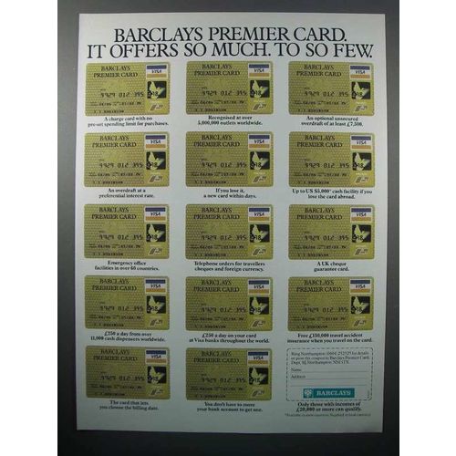 1987 Barclays Visa Credit Card - Offers So Much