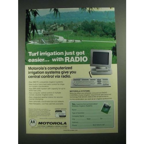 1987 Motorola Irrigation Systems Ad - Irrigation Got Easier With Radio
