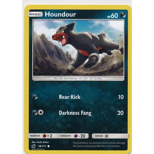 Pokemon Sun & Moon Crimson Invasion 58/111 Houndour