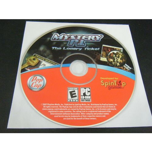 Mystery P.I.: The Lottery Ticket (PC, 2007) - Disc Only!!!