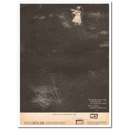 KLH RESEARCH DEVELOPMENT CORP 1961 Model Eight FM Receiver vintage ad