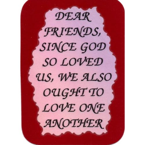 1039 Inspirational Christian Refrigerator Magnet Dear Friends Since God So Loved