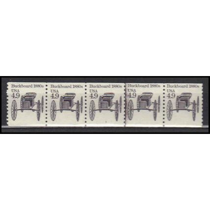 2124 4.9c Buckboard Very Fine MNH Dry Gum PNC 3/5 X0209