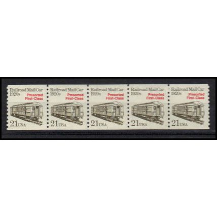 2265 21c Mail Car Fine MNH Dry Gum PNC 1/5 X1203