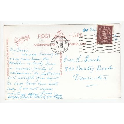 No Washday this Week at Bridlington 1956 RP Postcard Yorkshire