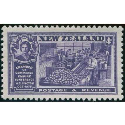 New Zealand 1936 4d violet SG 596 unused