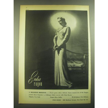 1945 Enka Rayon fashion Ad - A Milgrim Original
