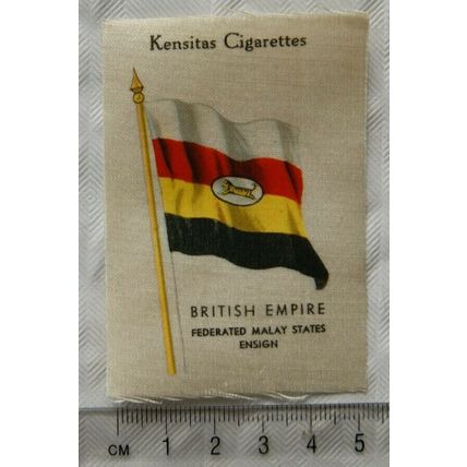 1938 Kensitas Cigarette Silk, British Empire, Federated Malay States Ensign