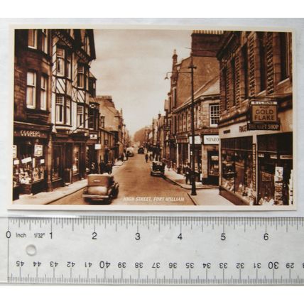 modern postcard High Street, Fort William in 1936