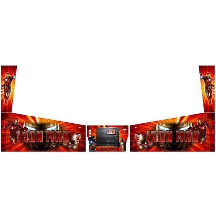 IRON MAN PINBALL Pinball Decal Pinball Cabinet Graphic Art Vinyl Sti